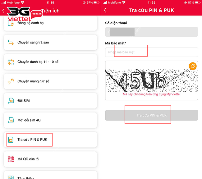 Cách lấy mã PUK Viettel Cách lấy mã PUK Viettel
