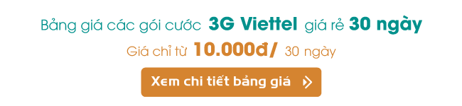 Goi data 3G khuyen mai Viettel