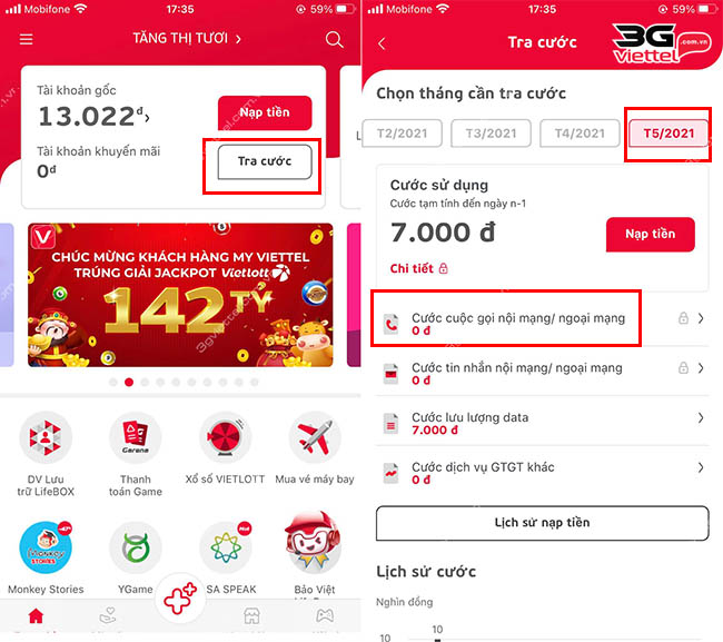 Cách tra cứu lịch sử cuộc gọi Viettel Cách tra cứu lịch sử cuộc gọi Viettel