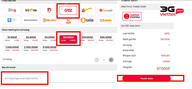 cach mua the gate qua viettel money cach mua the gate qua viettel money