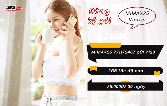 goi cuoc mimax25 viettel