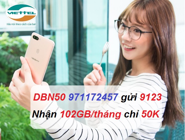 đăng ký gói DBN50 Viettel như thế nào Gói DBN50 Viettel