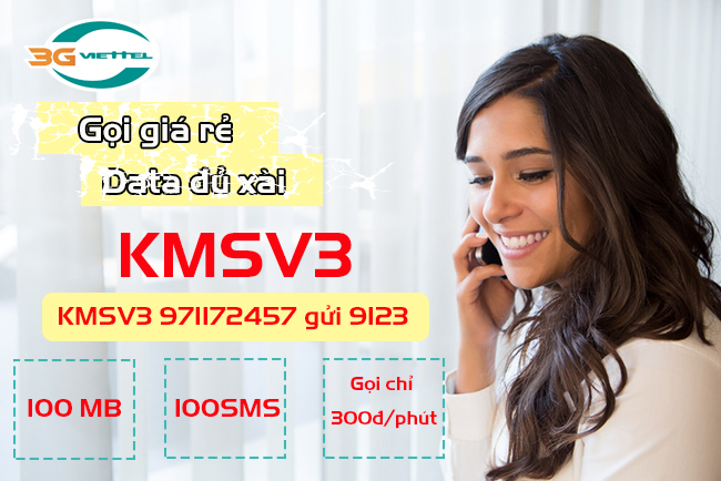 Đăng ký gói KMSV3 Viettel như thế nào Gói cước KMSV3 Viettel