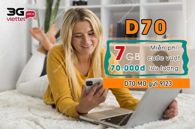 Đăng ký gói D70 Viettel Đăng ký gói D70 Viettel