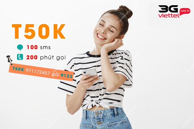 Đăng ký gói T50K Viettel Đăng ký gói T50K Viettel