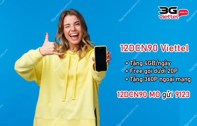 Đăng ký gói 12DCN90 Viettel