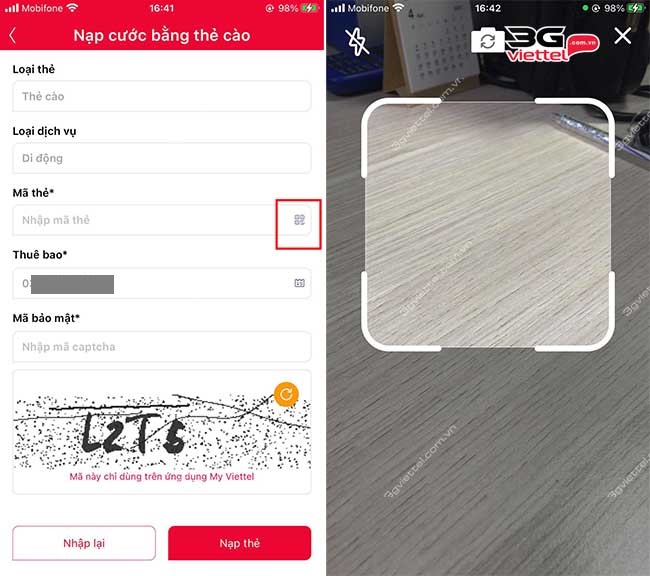 cách nạp thẻ qua ứng dụng My Viettel cách nạp thẻ qua ứng dụng My Viettel