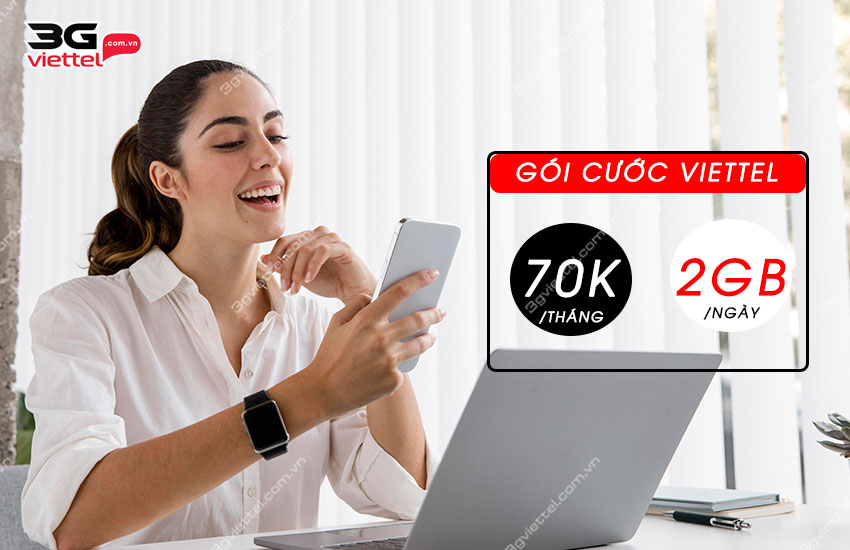 goi cuoc 70k viettel 2gb 1 ngay