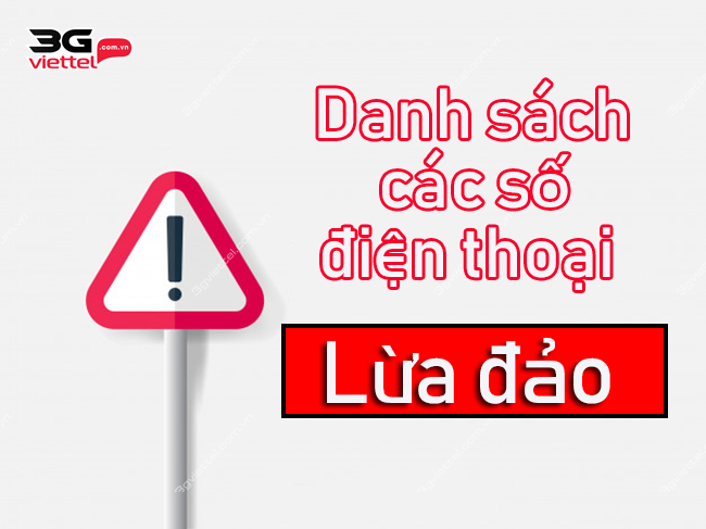 Danh sách các số điện thoại lừa đảo