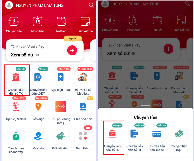 cach rut tien viettelpay ve ngan hang