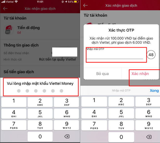 rut tien di dong viettel
