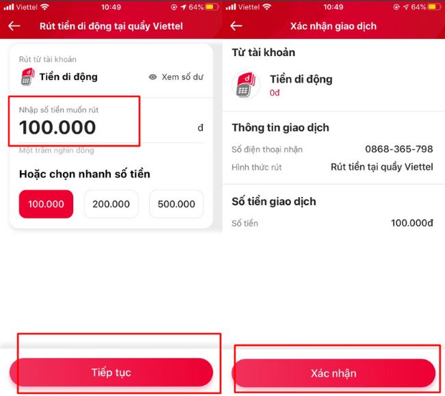 huong dan rut tien di dong viettel