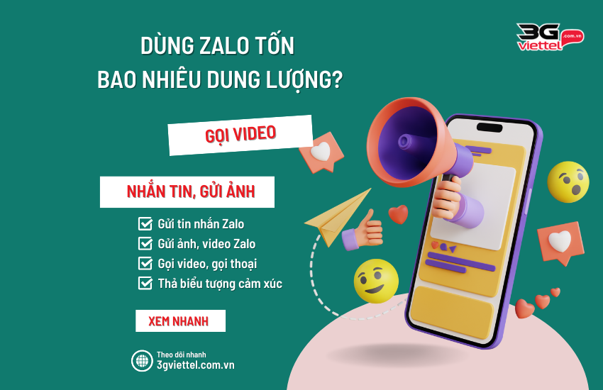 goi video zalo ton bao nhieu dung luong