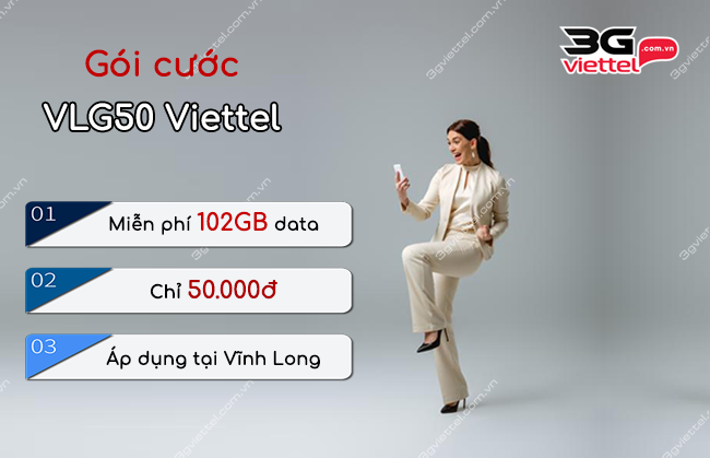 Nhận 102GB khi đăng ký gói VLG50 của Viettel chỉ 50.000đ/ tháng goi cuoc vlg50 viettel