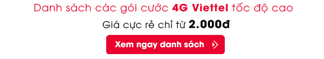 Gói 4G Viettel khuyến mãi