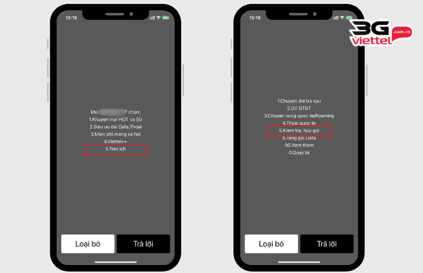 Kiểm tra gói cước trả trước, trả sau Viettel đang sử dụng kiem tra qua 098