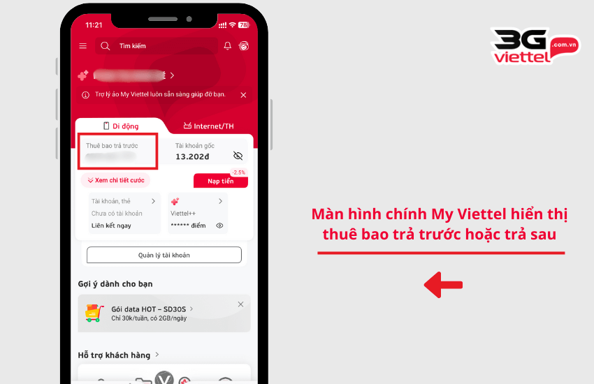 kiem tra sim tra truoc hay tra sau tren my viettel