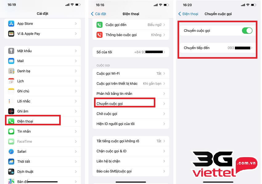 cach nhan biet chuyen huong cuoc goi viettel