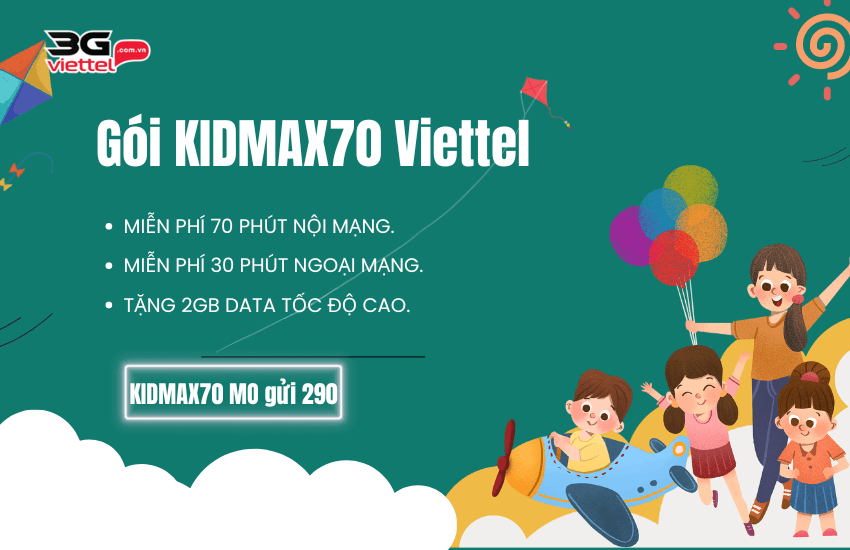 goi cuoc kidmax70 viettel