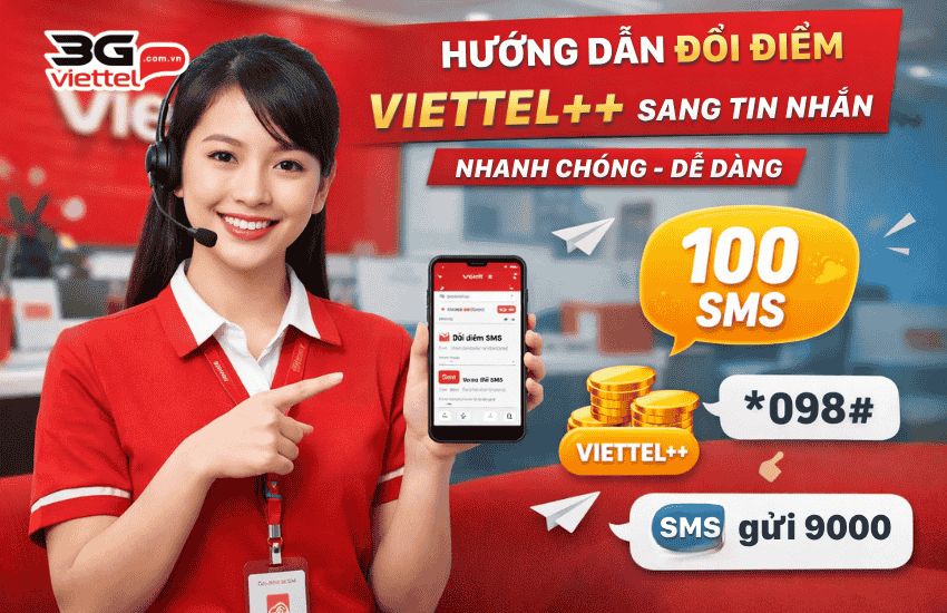 cach doi diem viettel sang tin nhan