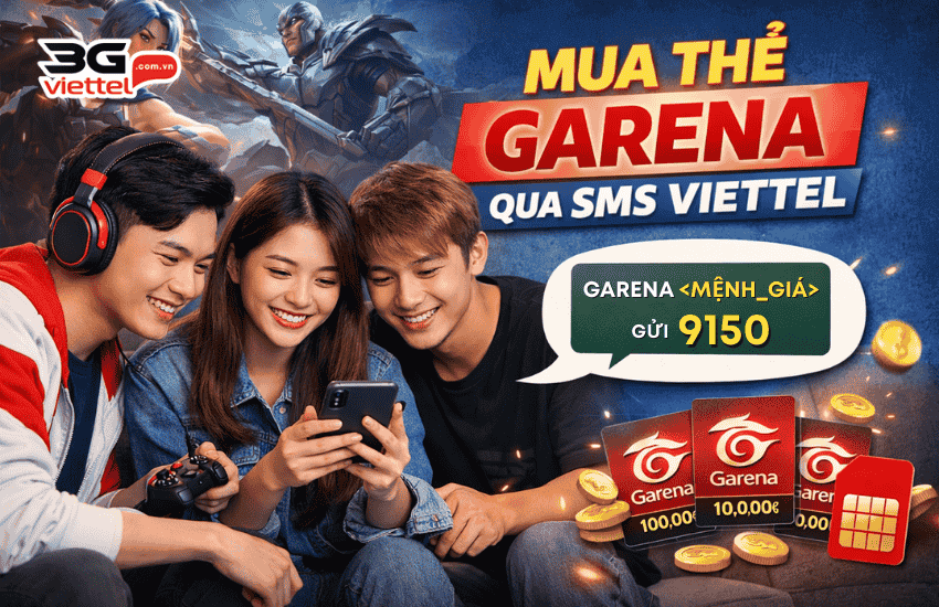 cach nap the garena qua sms viettel