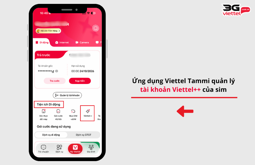 truy cap muc viettel tren viettel tammi
