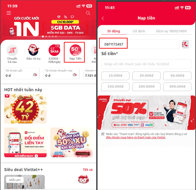 Có thể chuyển tiền điện thoại Viettel sang Mobi được không? cach lam