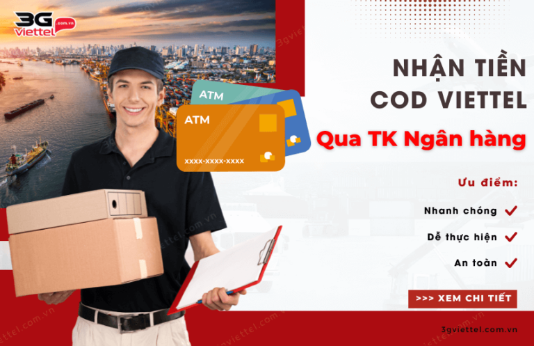 2 Cách nhận tiền COD Viettel Post qua tài khoản ngân hàng