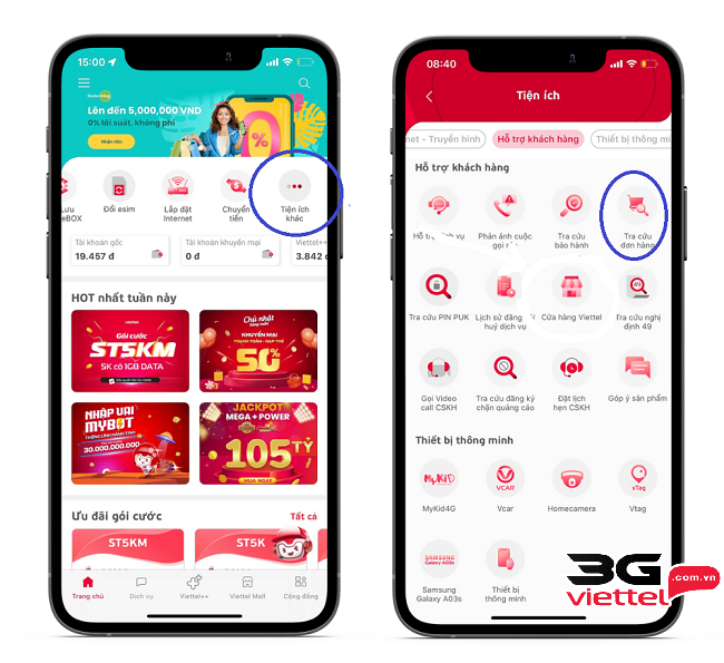 Hướng dẫn kiểm tra đơn hàng trên My Viettel