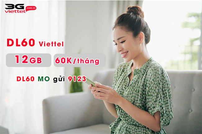 Đăng ký gói DL60 Viettel giá 60K thả ga đi du lịch dangky goi dl60 viettel