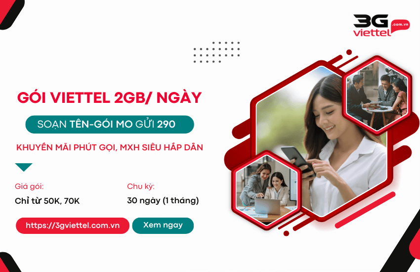 goi cuoc viettel 2gb 1 ngay