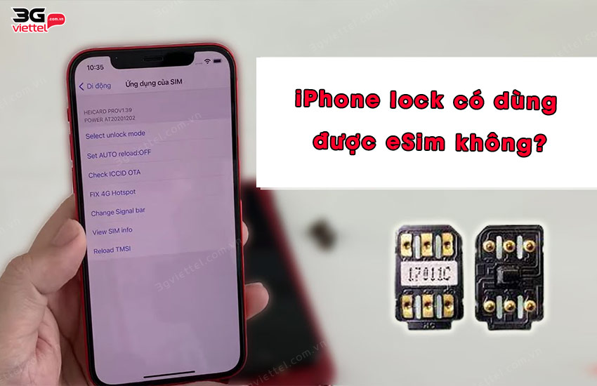 iphone lock co dung duoc esim khong