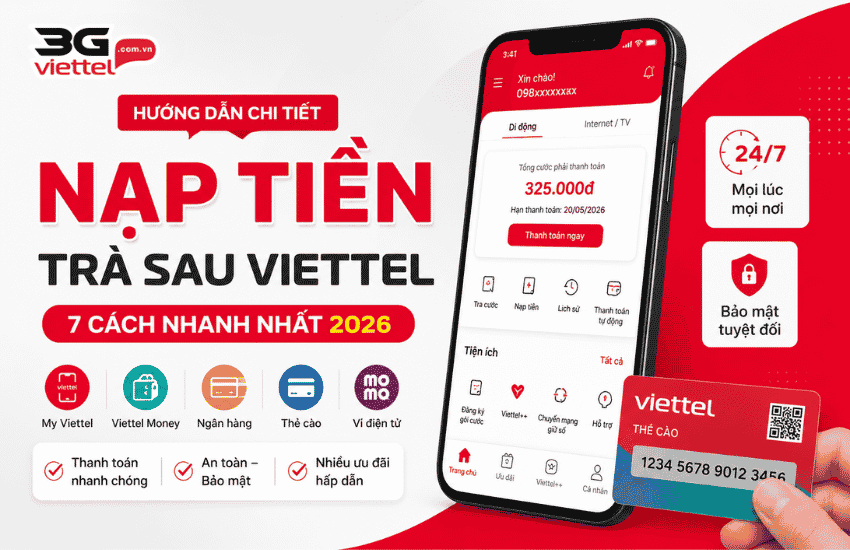 nap tien thue bao tra sau viettel