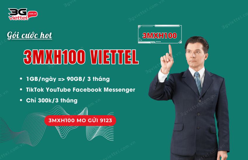 cach dang ky goi 3mxh100 viettel