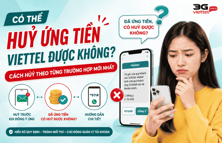 Cách hủy ứng tiền Viettel, hủy dịch vụ Airtime Viettel 9118 cach huy ung tien viettel