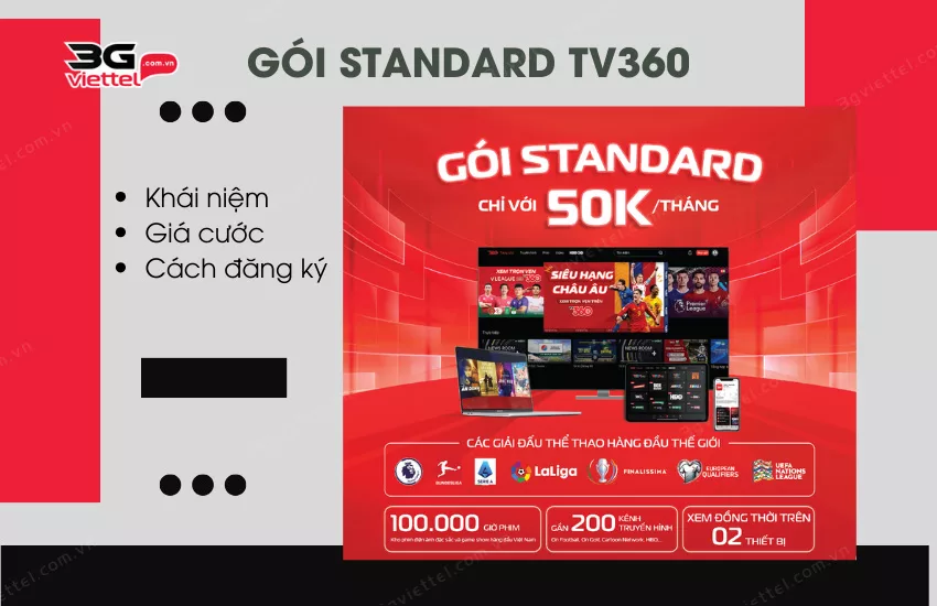 Goi Standard TV360 la gi