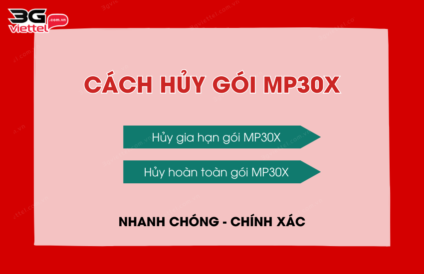 huy goi mp30x viettel