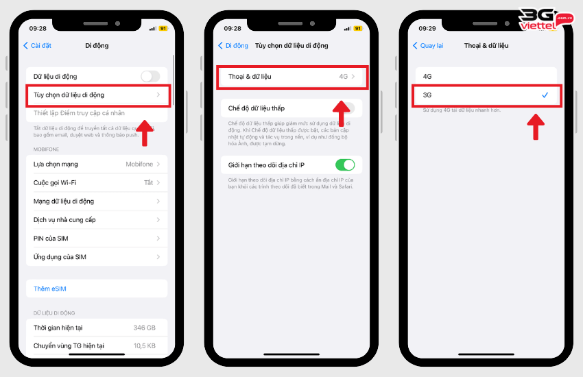cai dat 3g viettel iphone