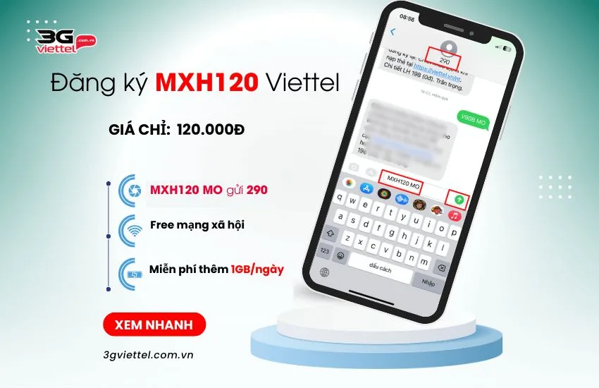 goi cuoc mxh120 viettel