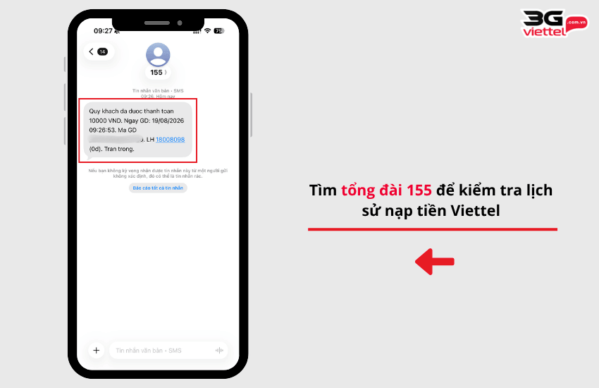 kiem tra lich su nap the viettel 155