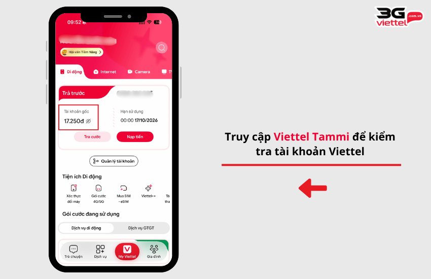 kiem tra tai khoan viettel tammi
