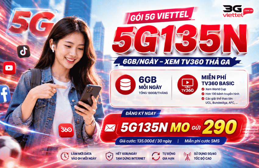 goi cuoc 5g135n viettel