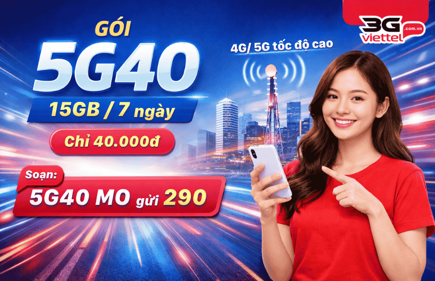 goi cuoc 5g40 viettel