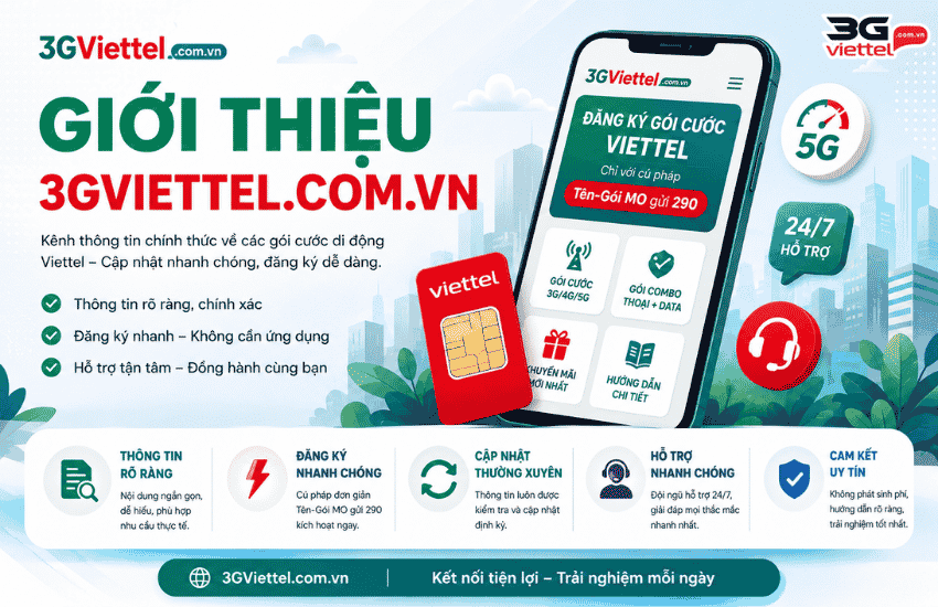 Giới thiệu về 3GViettel.com.vn - Trang thông tin 3G Viettel gioi thieu 3gviettel