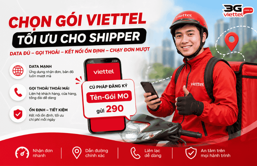 goi cuoc danh cho shipper viettel
